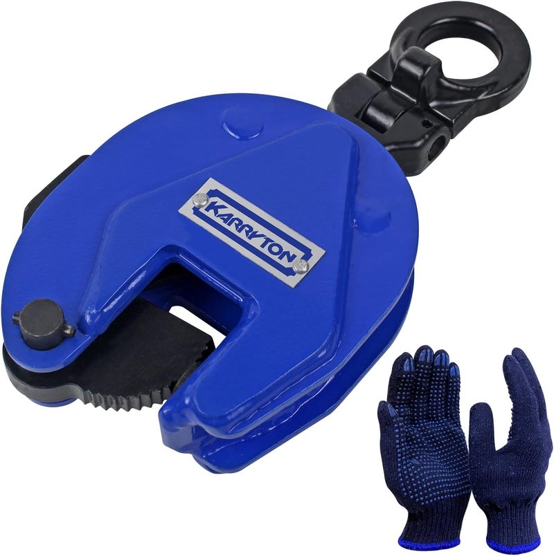 KARRYTON Vertical Plate Clamp, 1Ton/2200LB Working Load, Jaw Opening 0.8IN, Industrial Steel Plate Clamp for Lifting and Transporting - Image 2